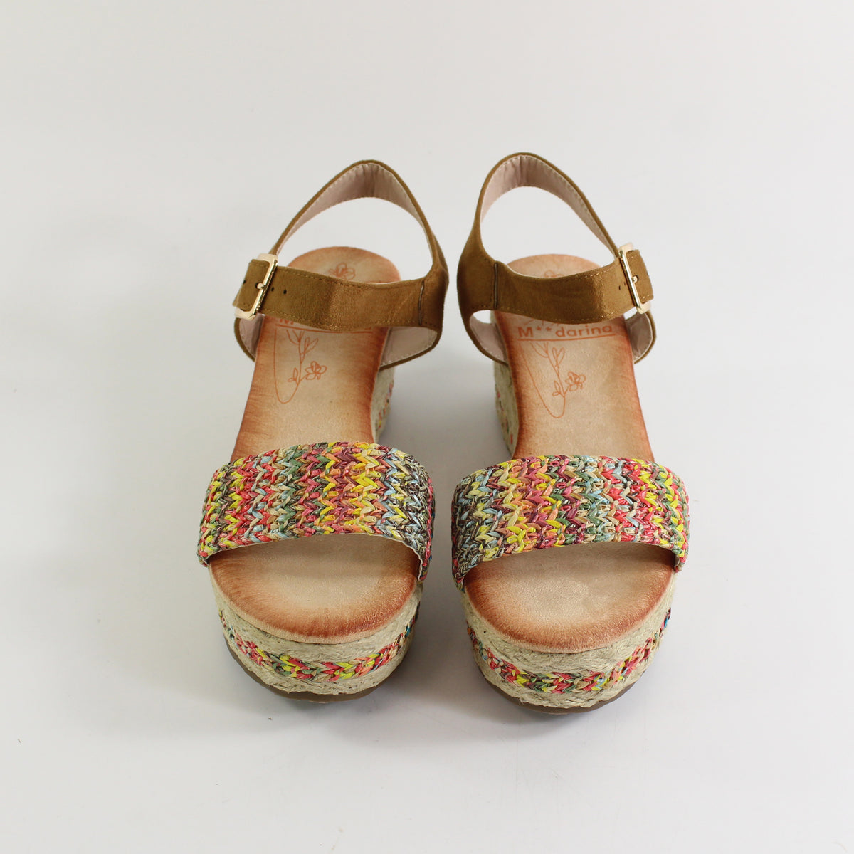 SANDÀLIA YUTE DETALLS RAFIA MULTICOLOR MULTICOLOR