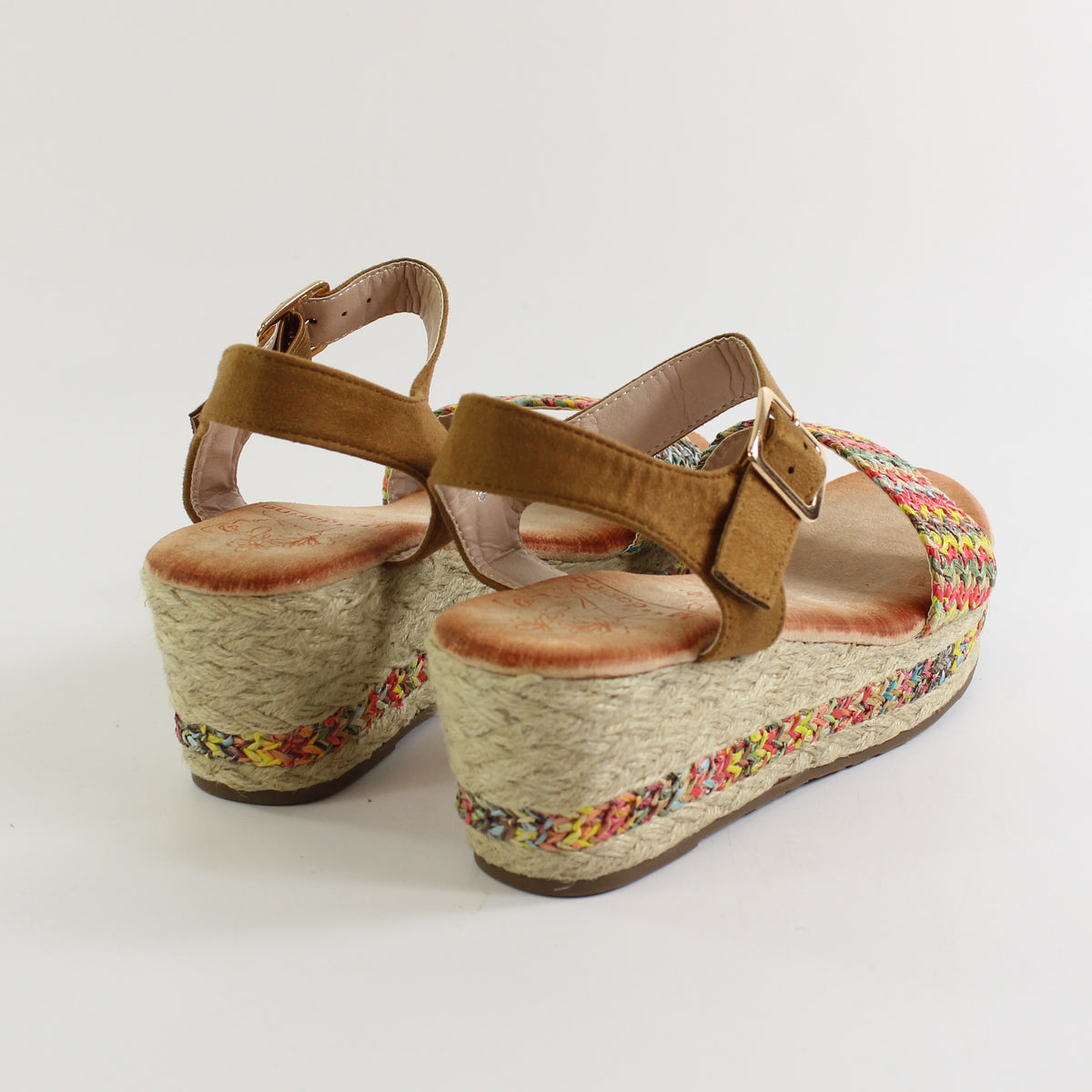 SANDALIA YUTE DETALLES RAFIA MULTICOLOR MULTICOLOR