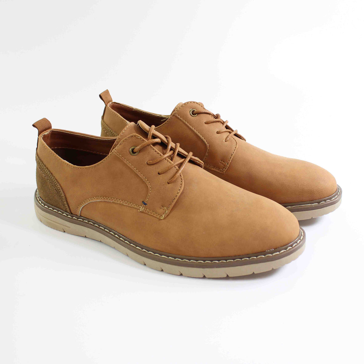 ZAPATO HOMBRE CASUAL CON CORDONES CAMEL