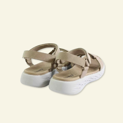 SANDALIA CONFORT CON VELCRO BEIG