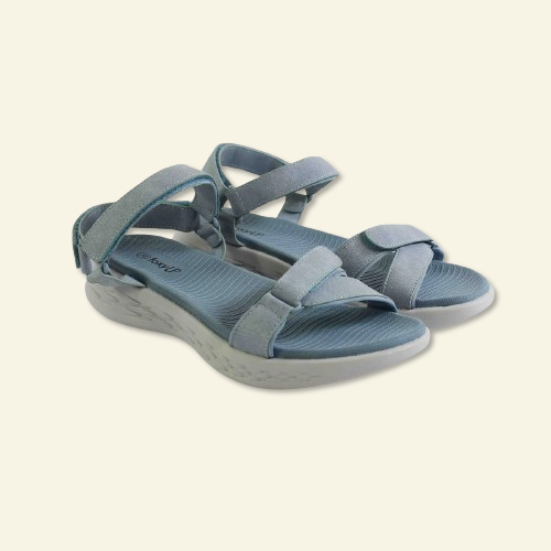 SANDALIA CONFORT CON VELCRO AZUL