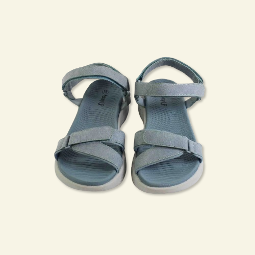 SANDALIA CONFORT CON VELCRO AZUL