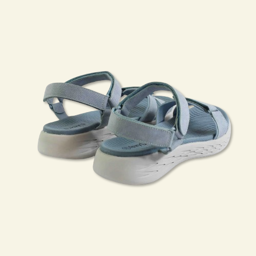 SANDALIA CONFORT CON VELCRO AZUL