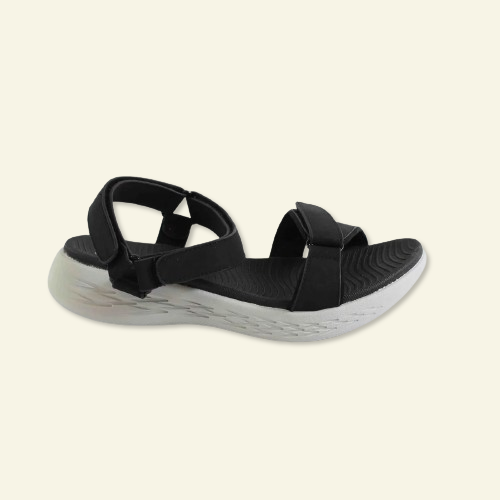 SANDALIA CONFORT CON VELCRO NEGRO