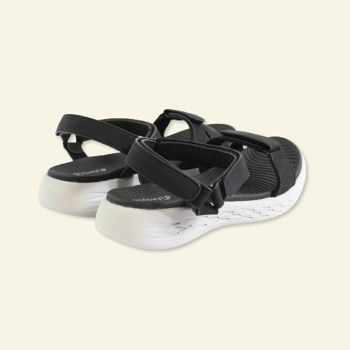 SANDALIA CONFORT CON VELCRO NEGRO