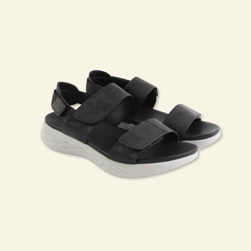 SANDALIA CONFORT VELCRO NEGRO