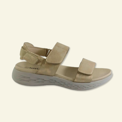 SANDALIA CONFORT VELCRO ORO