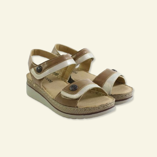 SANDALIA CONFORT VELCRO BEIG