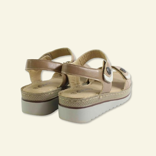 SANDALIA CONFORT VELCRO BEIG