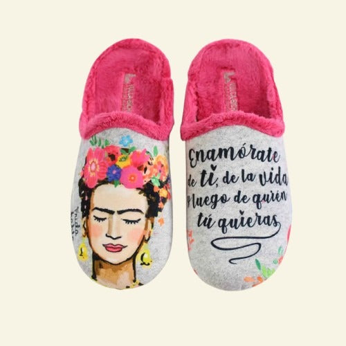 PANTUFLA FRIDA ROSA