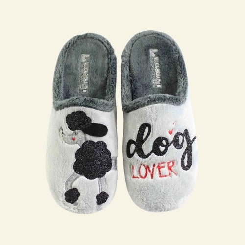 PANTUFLA VULCABICHA "DOG LOVER" GRIS