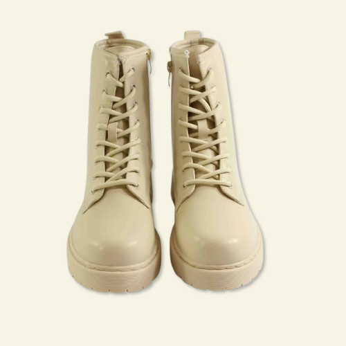 BOTIN MILITAR CORDONES BEIG