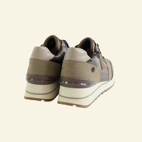 DEPORTIVA XTI CON CREMALLERA LATERAL TAUPE