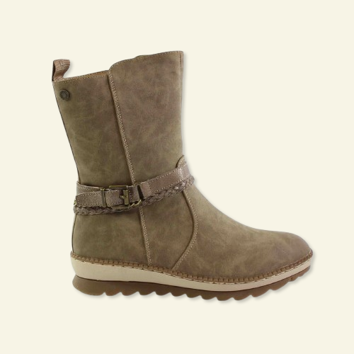 BOTIN REFRESH DETALL TIRA TRENADA TAUPE