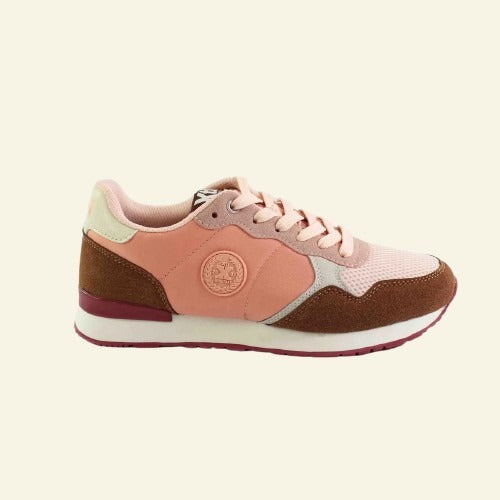 DEPORTIVO MULTICOLOR CON CORDONES ROSA