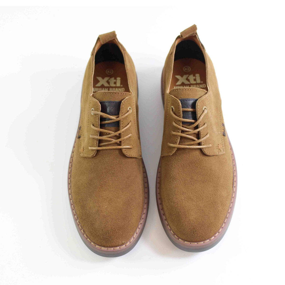 ZAPATO XTI SERRAJE CON CORDONES CAMEL