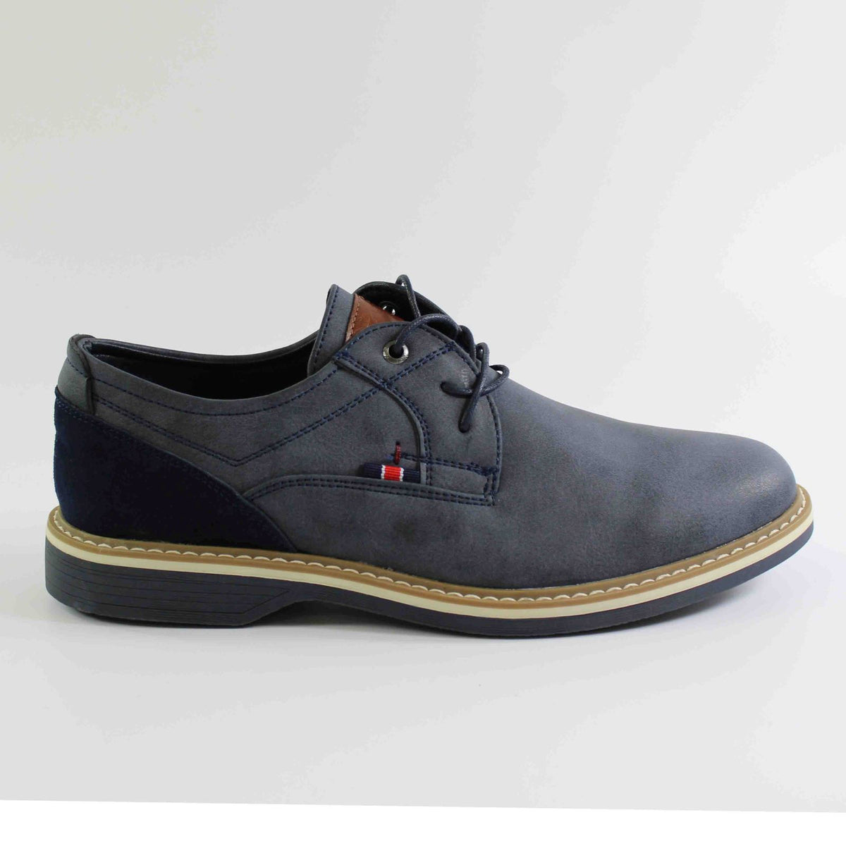 SABATA CASUAL XTI AMB CORDONS NAVY