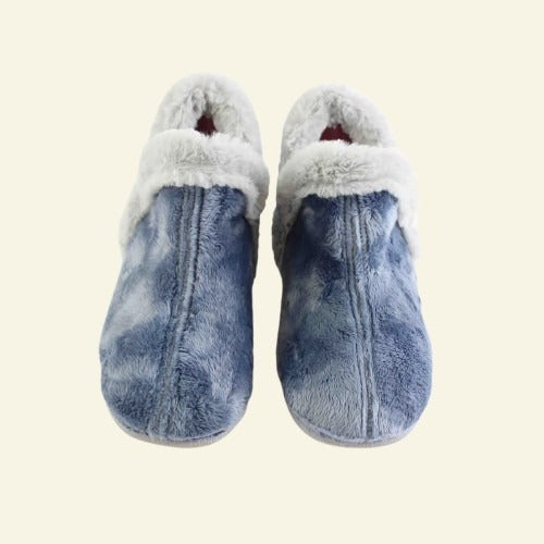 PANTUFLA BOTÍN AFELPADA AZUL