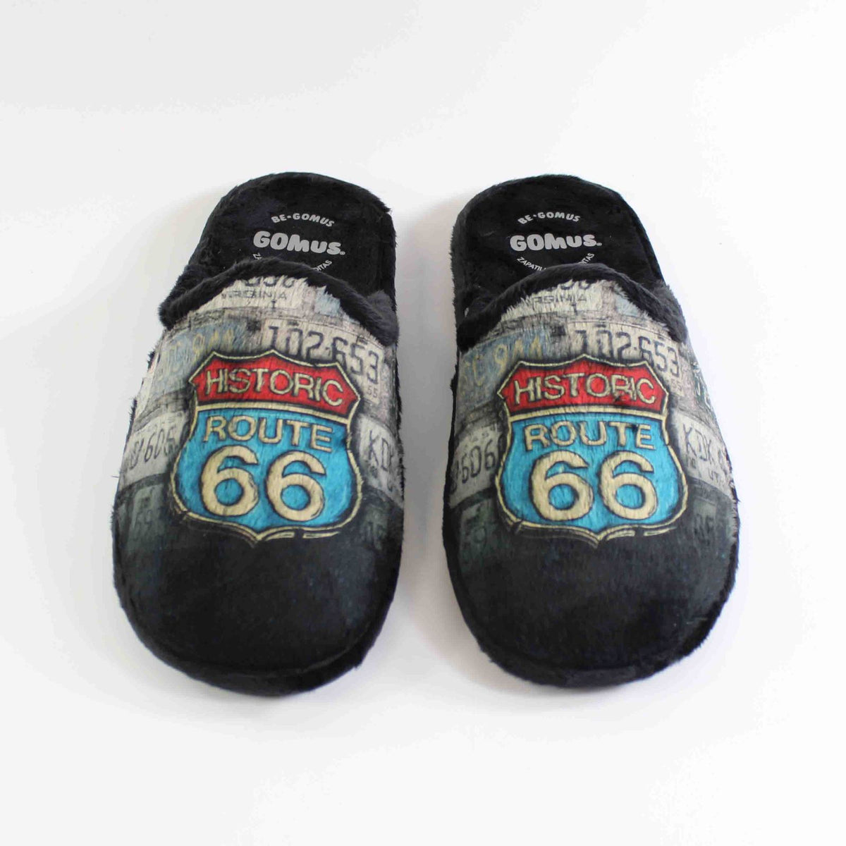 PANTUFLA "ROUTE 66" NEGRO