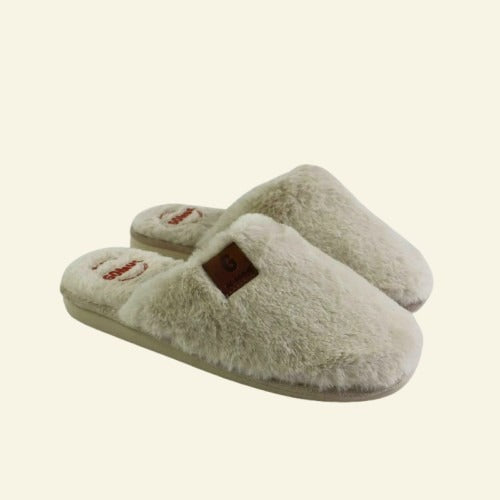 PANTUFLA BASICA CON PELO BEIG