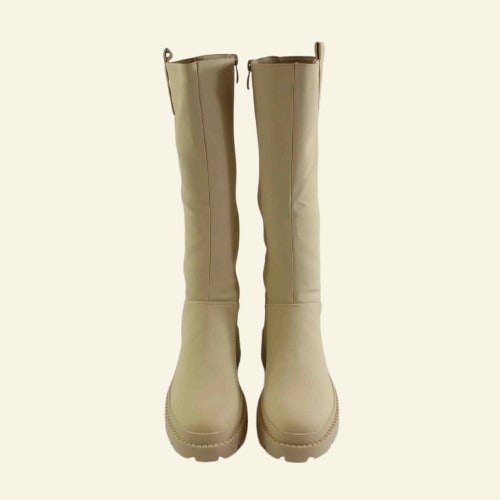 BOTA FOXY UP CAÑA ALTA MATERIAL NEOPRENO BEIG