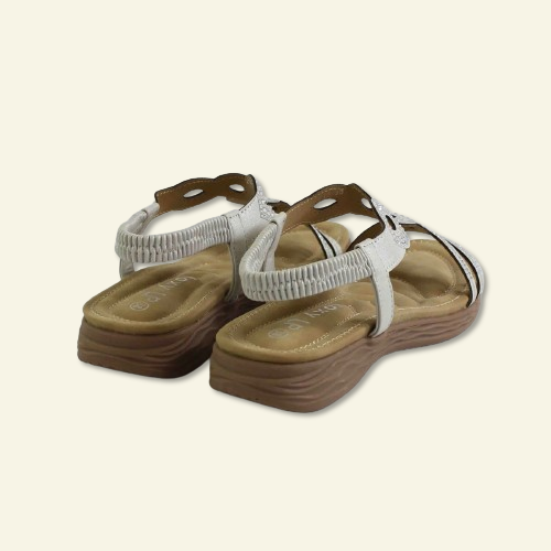 SANDALIAS FOXY UP ADORNO BRILLANTES BLANCO