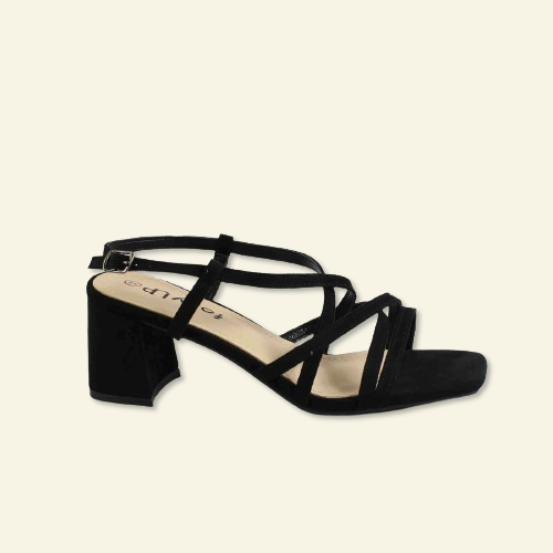 SANDALIA VESTIR FOXY UP CON TIRAS NEGRO