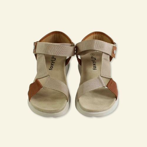 SANDALIA FOXY UP COMBINADA VELCRO BEIG