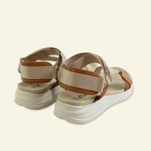 SANDALIA FOXY UP COMBINADA VELCRO BEIG