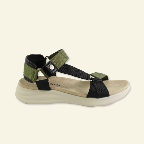 SANDALIA FOXY UP COMBINADA VELCRO NEGRO