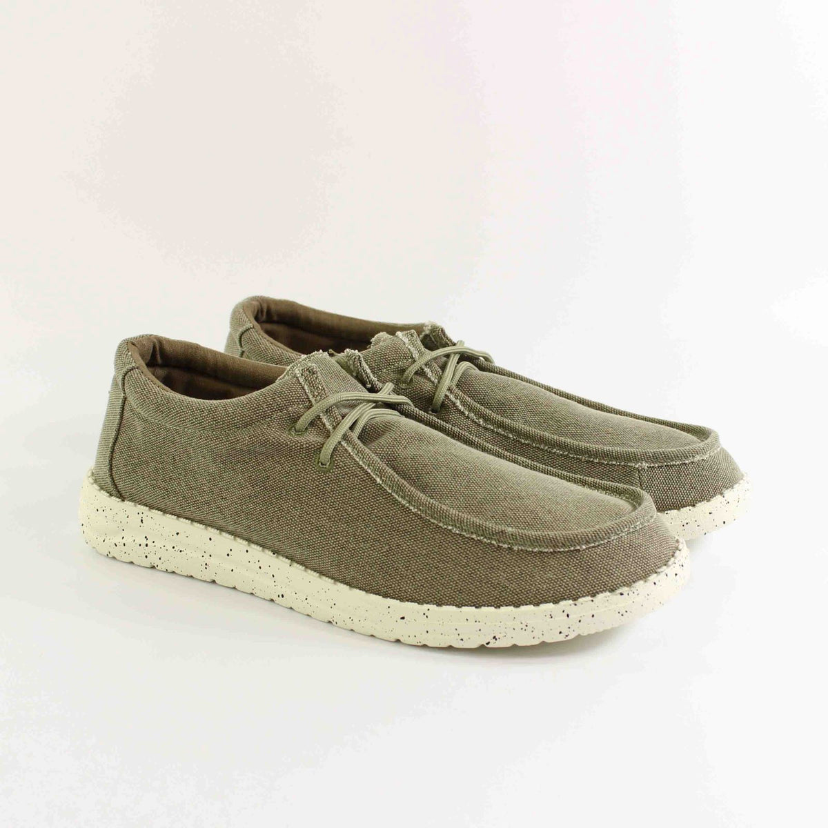 ZAPATO FOXY UP LONA CON CORDONES TAUPE