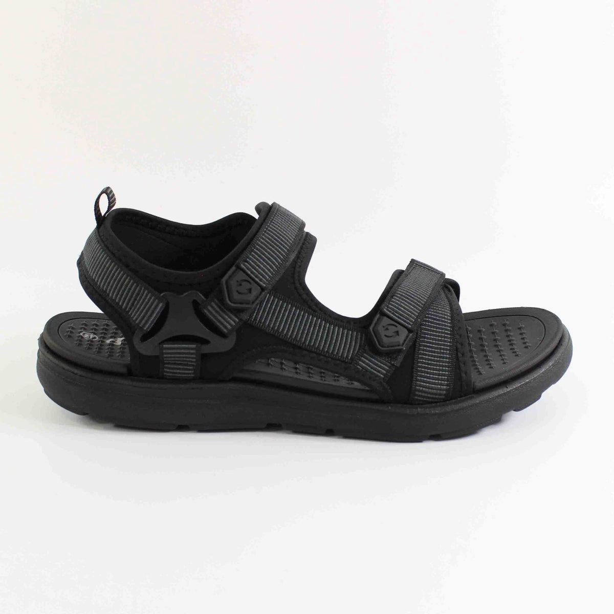 SANDALIA CABALLERO SPORT CON VELCROS NEGRO