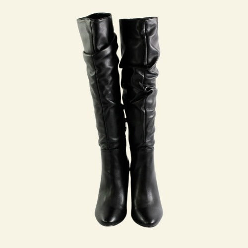 BOTA FOXY UP DE VESTIR CAÑA ARRUGADA NEGRO