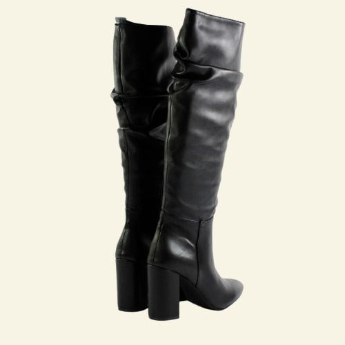 BOTA FOXY UP DE VESTIR CAÑA ARRUGADA NEGRO