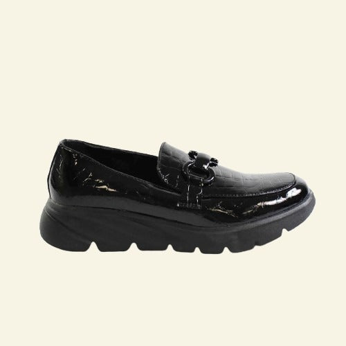 MOCASÍN HISPAFLEX ADORNO BOCADO NEGRO