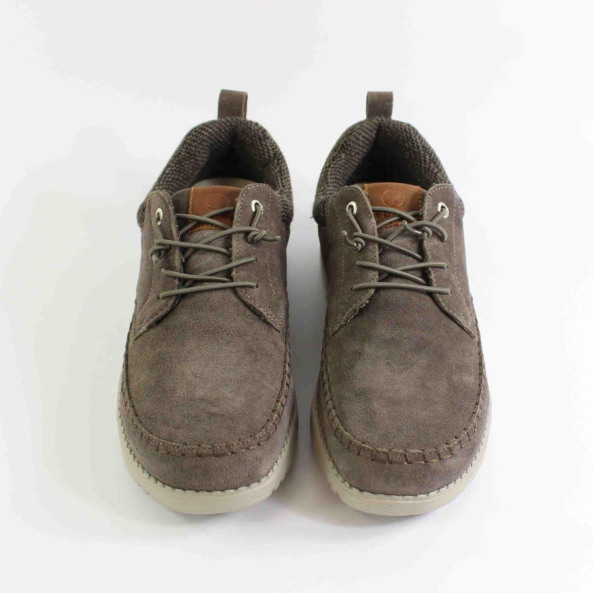 ZAPATO YUMAS SERRAJE CORDONES ELÁSTICOS TAUPE