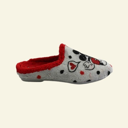 PANTUFLA VULCABICHA "MICKY & MINIE" ROJO