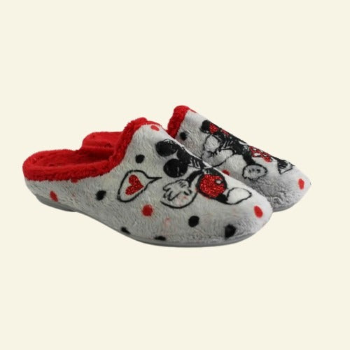 PANTUFLA VULCABICHA "MICKY & MINIE" ROJO