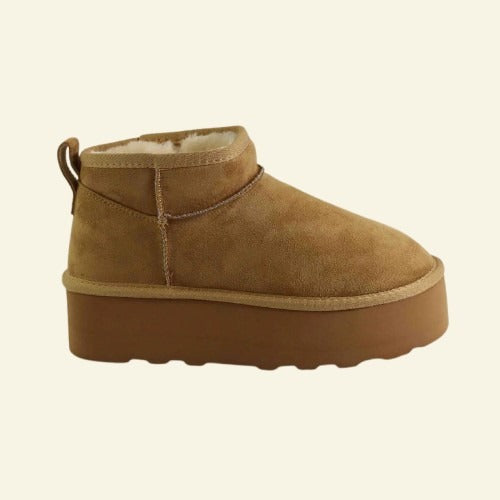 BOTA AUSTRALIANA FOXY UP CON PLATAFORMA CAMEL