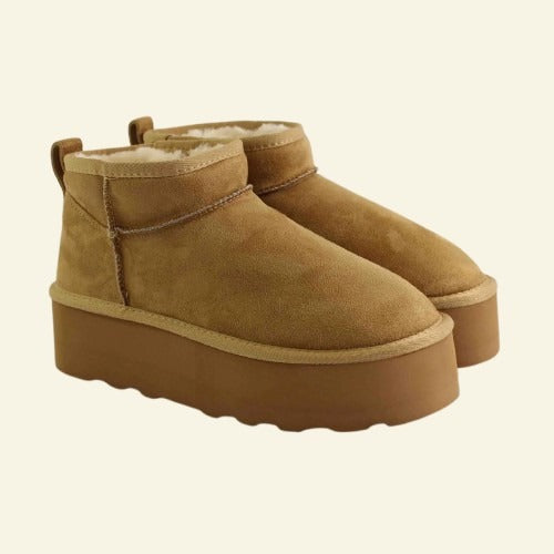 BOTA AUSTRALIANA FOXY UP CON PLATAFORMA CAMEL